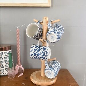 Vintage Sponge-Painted Mug Set